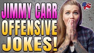 AMERICAN REACTS TO JIMMY CARR 20 MOST OFFENSIVE JOKES | JIMMY CARR STANDUP | AMANDA RAE