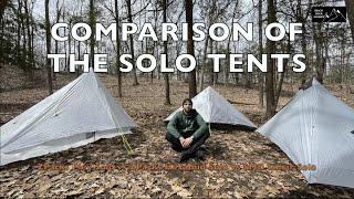 Zpacks Plex Solo vs Zpacks Hexamid Solo vs Six Moon Designs Lunar Solo Tent Comparison