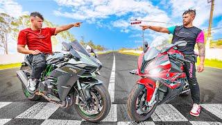 A DISPUTA DO SECULO! BMW S1000RR VS MINHA KAWASAKI H2