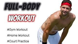 Grigor Dimitrov Full Body Tennis Workout Plan | at Home & Gym - 2024