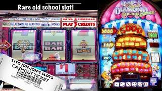 I made it to the 3rd level! Double Triple Diamond Deluxe w/ Cheese!  Rare Old School Slot Machine