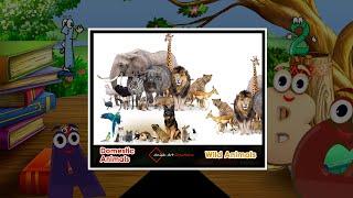Domestic animals & Wild Animals and their young ones, LKG CBSE Syllabus
