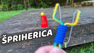 ŠPRIHERICA Wire Slingshot with Paracord Handle Wrap Tutorial DIY