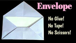 How to Make a Paper Envelope Without Glue || DIY Envelope || Origami Envelope