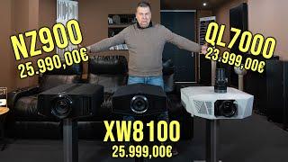 Highend-Beamer-Triple-Shootout! Epson EH-QL7000 vs. JVC DLA-NZ900 vs Sony VPL-XW8100...