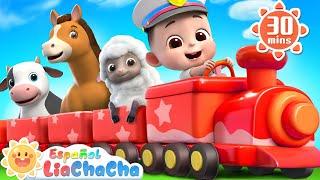 Animales en el Chu Chu Tren | Sonidos de Animales | LiaChaCha en Español - Canciones Infantiles