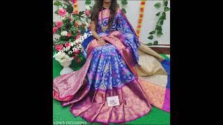 Pure chanderi pattu sarees with *Meena weaving* allover