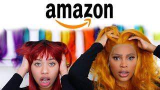 OMG THEY STOLE MY PICTURE | AMAZON WIG TRY ON HAUL