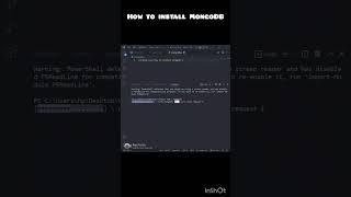 How to install MongoDB.#shorts #shortvideo #code #webdesign #web #viralshorts