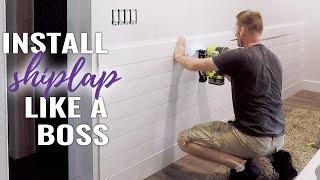  How to Install Shiplap on a Wall - DIY