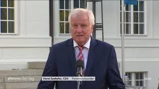 Horst Seehofer zur Bewerbung von Manfred Weber als EU-Kommissionspräsident am 05.09.18