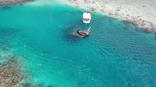 Shipwreck snorkeling and drone in Thinadhoo island Vaavu Atoll december 21