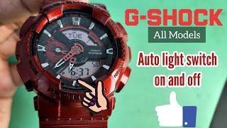 How To Turn ON/OFF Auto Light Switch G-SHOCK All Models Watches | Auto light Setting