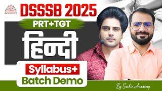 DSSSB 2025 HINDI DEMO by Sachin Academy Live 3pm