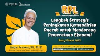 "Langkah Strategis Peningkatan Kemandirian Daerah Utk Mendorong Pemerataan Ekonomi" ~ Ganjar Pranowo