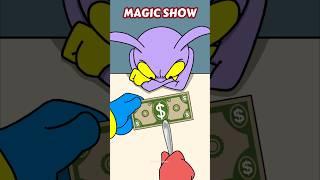 Jax reactionWhat???Pomni Easy Magic Trick Animation 25 #tricks #magic #tutorial