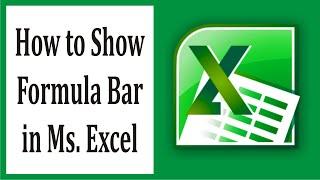 How to Show Formula Bar in Excel #33