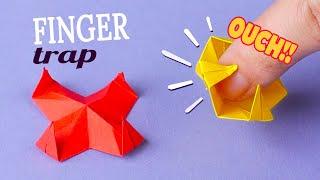 Origami finger trap [How to make a paper antistress without glue]