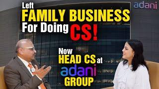 From AVERAGE STUDENT to HEAD CS of Adani Group | JOURNEY 