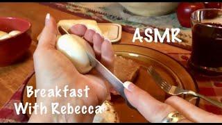 ASMR Cooking Breakfast with Rebecca (No talking) Frying sounds, paper crinkles, running water