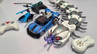 Remote Control Car, Rc helicopter, spray Centipede unboxing and testing, helicopter, Rc car, smoke