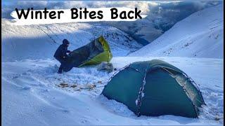 LAKE DISTRICT WILDCAMP Caught IN A BLIZZARD | WINTER CONDITIONS | CRAZY WINDS | HILLEBERG SOULO BL