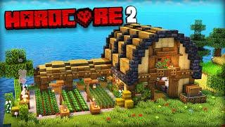 I Built the COZIEST BARN on my Island Hardcore Minecraft World (#2)