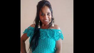 Blusa de croche ciganinha ombro a ombro Parte 1/4