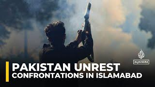 Pakistani security forces used live fire and tear gas to disperse protesters