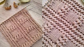 Самая популярная техника в вязании "Ажурная геометрия"️knitting pattern.