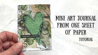 Mini Art Journal using one sheet of paper | ShanoukiArt