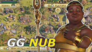 CRAZY Nubia Spawn!! | Civ VI Multiplayer Nubia Full Game