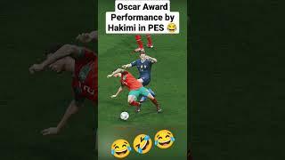 Can we have an Oscar for Achraf Hakimi in PES game for such acting? #shorts #fifaworldcup