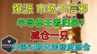 美股 暴涨，市场不信邪！半导体王者归来？减仓一只！大银行救兄弟暗度陈仓！！