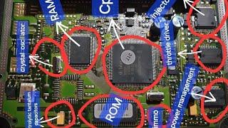 How to identify Internal parts of Audi A6C5 diesel ECU #gariautocare #mechanic #electronic