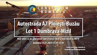 Autostrada A7 Ploiești-Buzău Lot 1 | #Pizzarotti #Retter | Ultima grindă ridicată | 2024.11.24