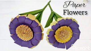 How to make paper flower easy and beautiful ll Paper flower making