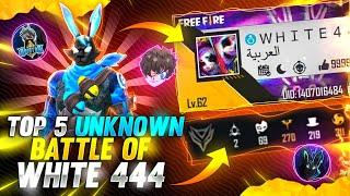 Top 5 Unknown Battles Of White 444  White444 Vs Ruok FF , Raistar?  White 444 Defeated !!