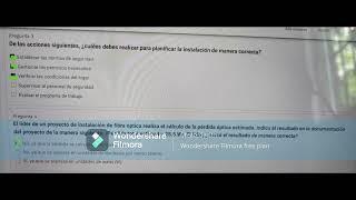 RESPUESTAS A Instalador de fibra óptica Nivel 1 Lección 4