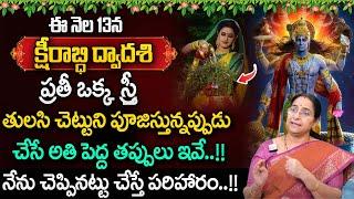 Ramaa Raavi : క్షీరాబ్ది ద్వాదశి విశిష్టత | Karthika Dwadasi Upavasam, Pooja Vidhanam | SumanTV