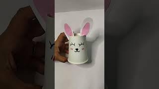Fun & Easy DIY Craft | Jumping Rabbit Paper Cup Toy  | #ytshorts #viral #shorts