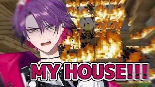 [Eng Sub] Hibari Accidentally Burns His House In Minecraft [Voltaction/ Watarai Hibari]