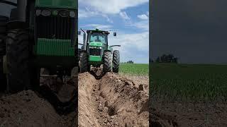 Pulling a Ditch 3 4K   #irrigation #ditch #ditcher #eversman ditcher #Johndeere 7930 #farming