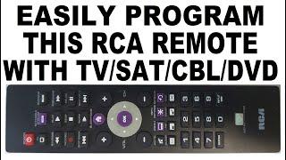 Program RCA RCE003Rwd 3 Device Remote with TV