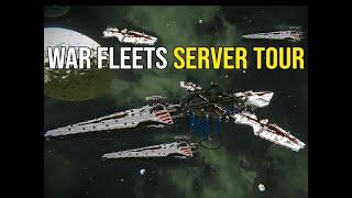 Massive War Fleets Lunacy Server Tour Pt1 - Space Engineers