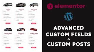 How to Use Elementor Advanced Custom Fields and Custom Post Types Tutorial 2024