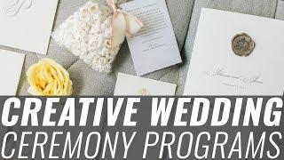 Creative Wedding Ceremony Programs