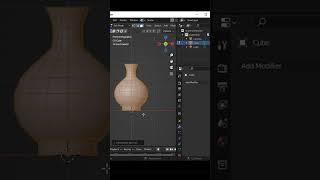 quick vase modeling with screw modifier in blender 3x #shorts