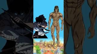 Sung Jinwoo vs Eren – Shadow Monarch vs Titan God ️#shorts #anime