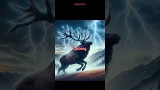 The Thunder Elk: Nature’s Lightning Guardian! 🫎 #thunderelk #storm #beast #nature #Shorts #creature